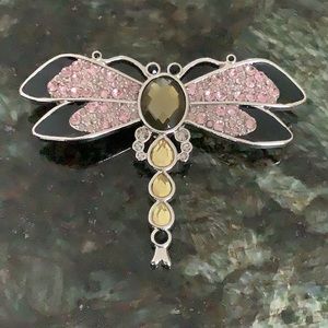 LIA SOPHIA Glitterbug Dragonfly Crystal Pin Brooch